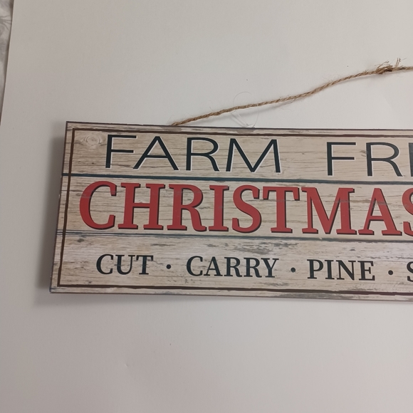 Christmas Tree NEW Hanging Sign -Farmhouse Xmas -Unbranded -Decorations - Picture 4 of 10